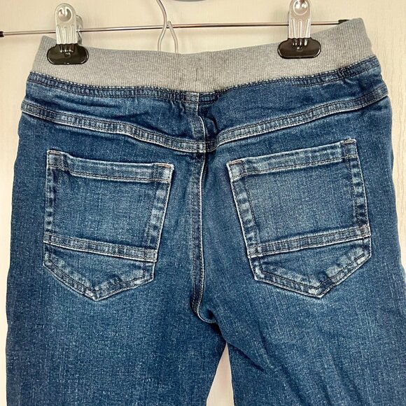Hanna Andersson Slim Fit Pull-on Waist Jeans Reinforced Knees Boys Size 12 - Picture 8 of 10